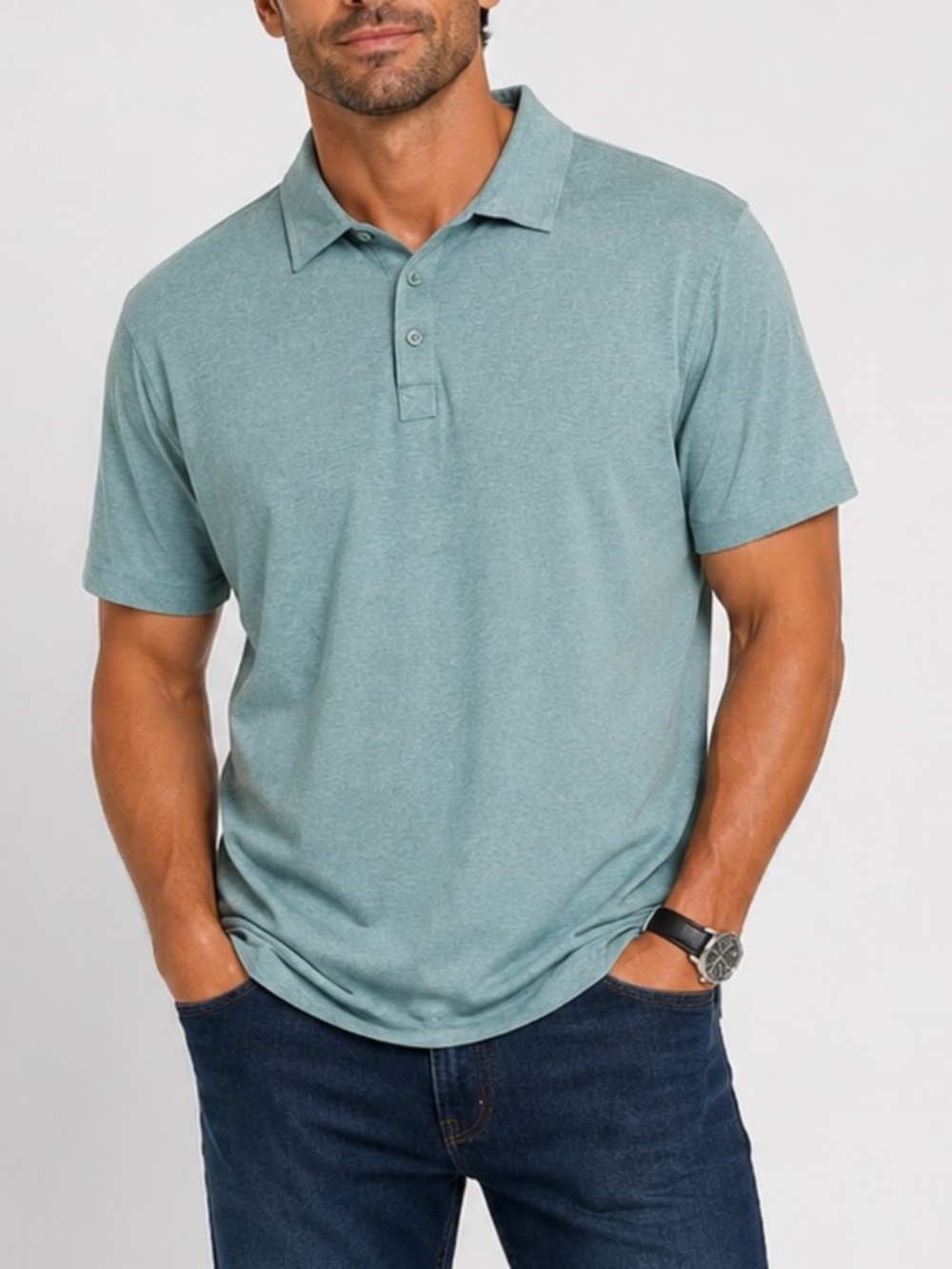 Projek Raw Performance Polo Shirt Mens Size XL Green Golf Air 360 Knit Super Sof